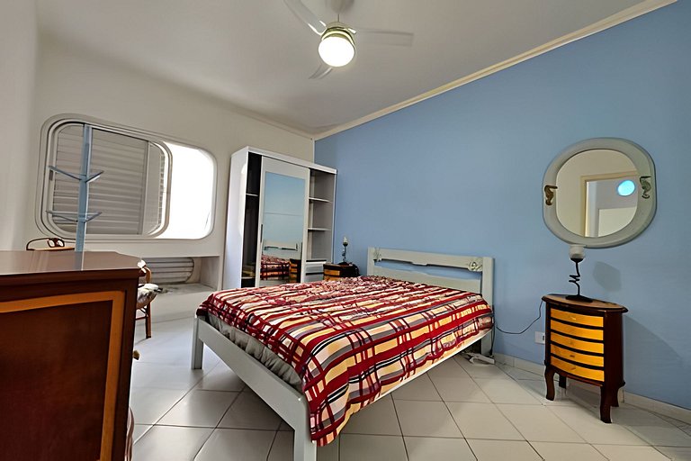 02 dorms c/suíte, Varanda, só 02 quadras da praia