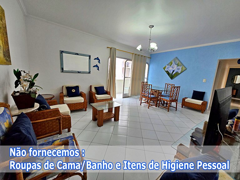 02 dorms c/suíte, Varanda, só 02 quadras da praia